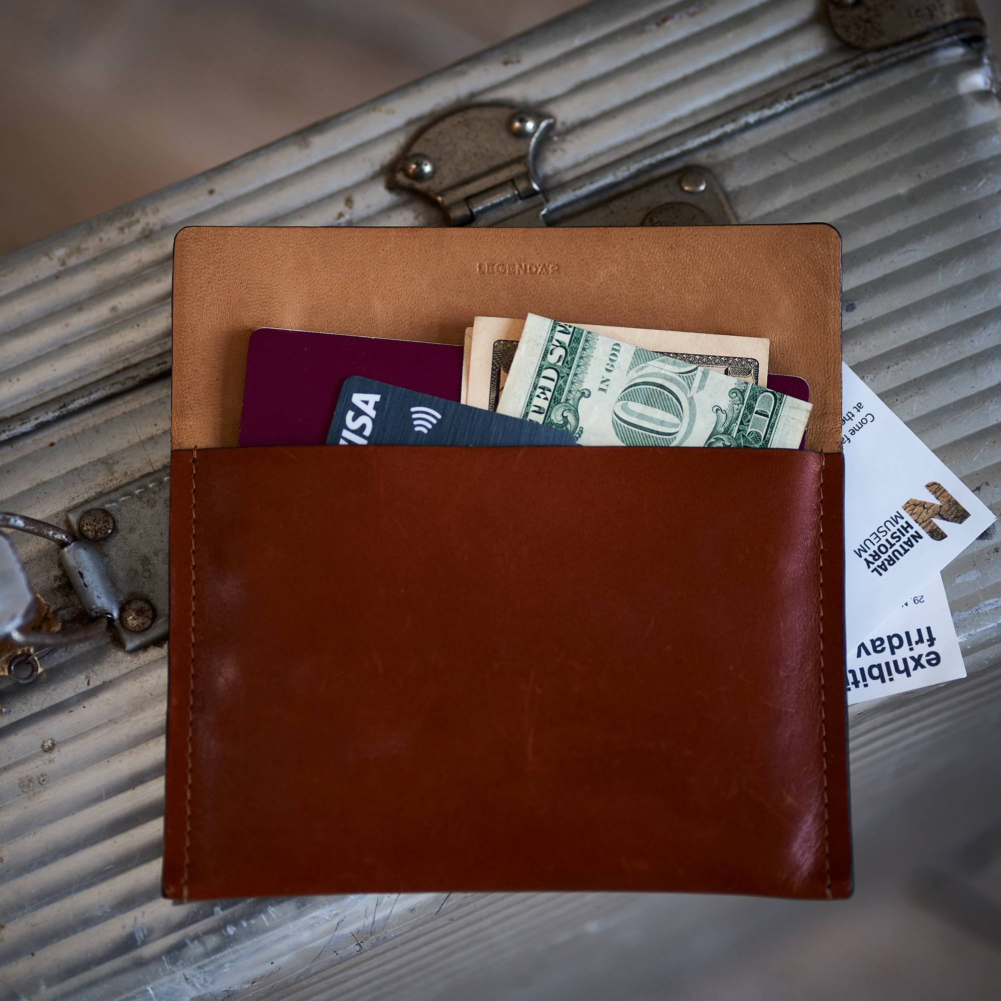 Leder Clutch, Mini Briefcase TRYP Chestnut Leder Clutch, Mini Briefcase TRYP Chestnut