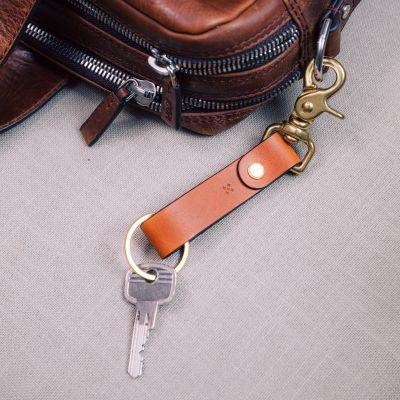 Leder Schlüsselanhänger, Key Chain SPRYNG Chestnut