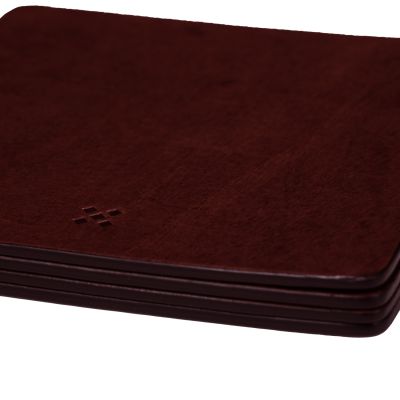 Leder Untersetzer, Leather Coaster DRYNK Mokka - 3