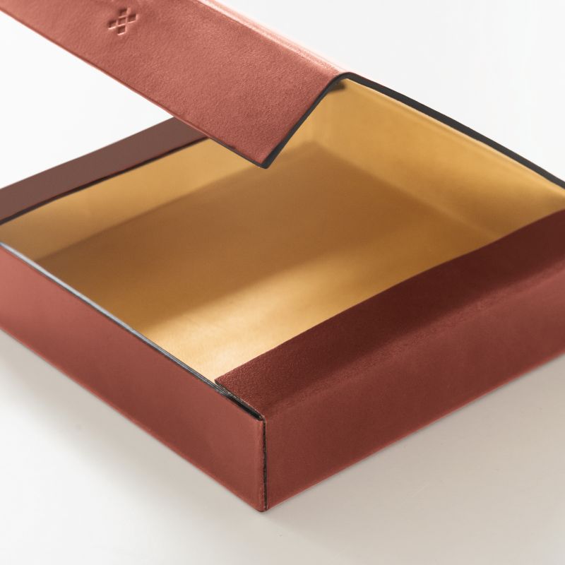 Leather Case ETWEE Square Chestnut - 4