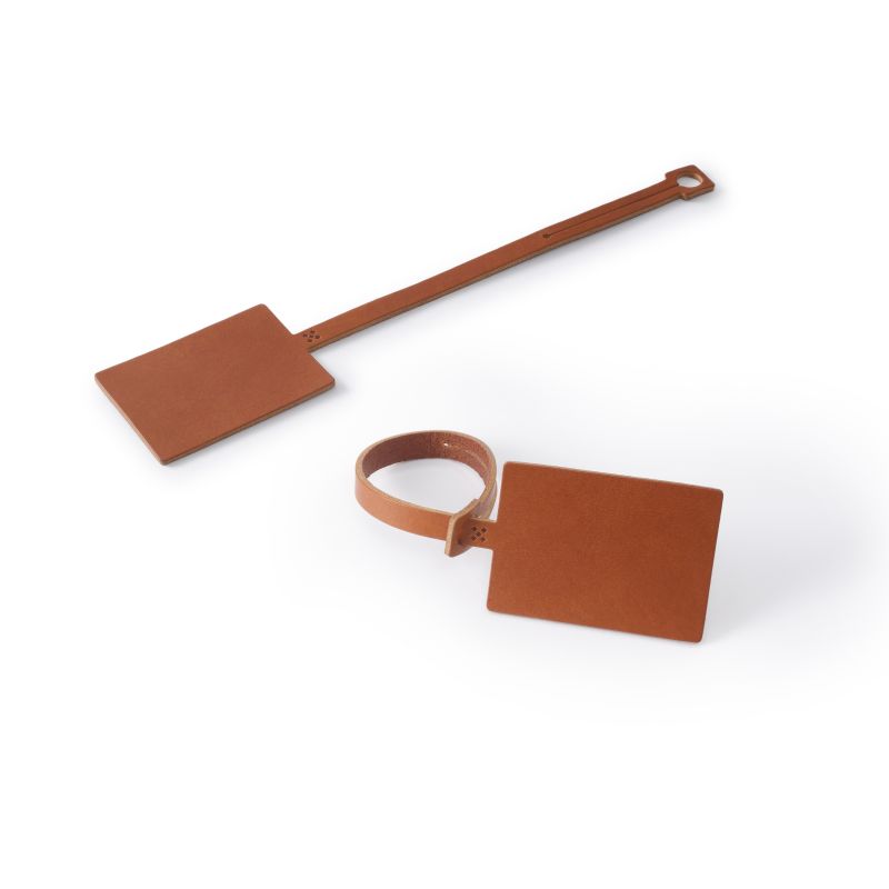 Leather Tag Set IDENTIFY chestnut - 2