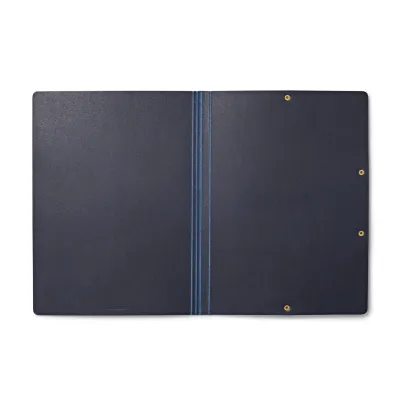 Leder Mappe, Document Folder HYDE Navy - 3