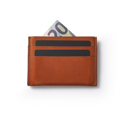 Leder Kartenhalter, Card Holder GRYP Chestnut