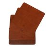 Leder Untersetzer, Leather Coaster DRYNK Chestnut