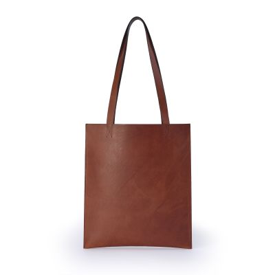 Leder Tote Bag, Leather Bag KERRY Mokka
