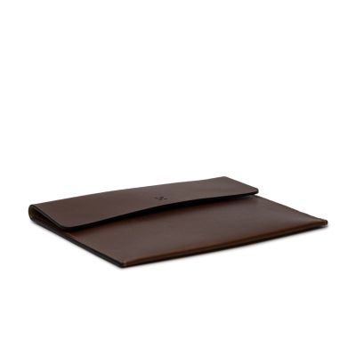 Leder Clutch, Mini Briefcase TRYP Mokka - 2