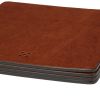 Leder Untersetzer, Leather Coaster DRYNK Chestnut - 3