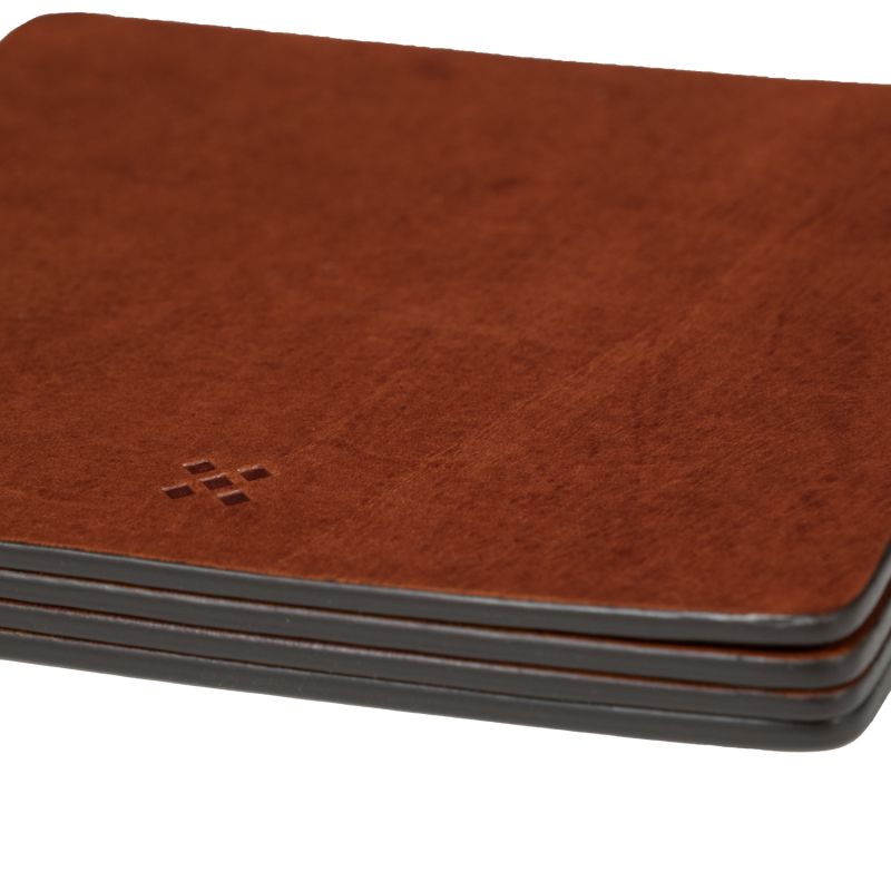 Leather Coaster DRYNK Chestnut - 3