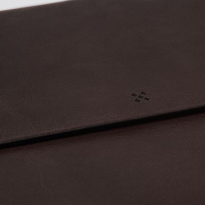 Leder Laptoptasche, Briefcase SLYMM mokka - 3