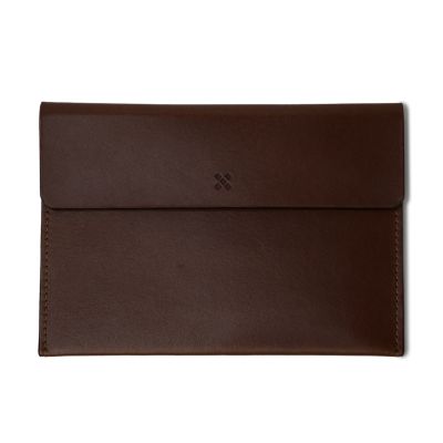 Leder Clutch, Mini Briefcase TRYP Mokka