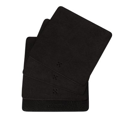 Leder Untersetzer, Leather Coaster DRYNK Black - 2