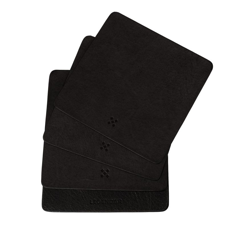 Leather Coaster DRYNK Black - 2